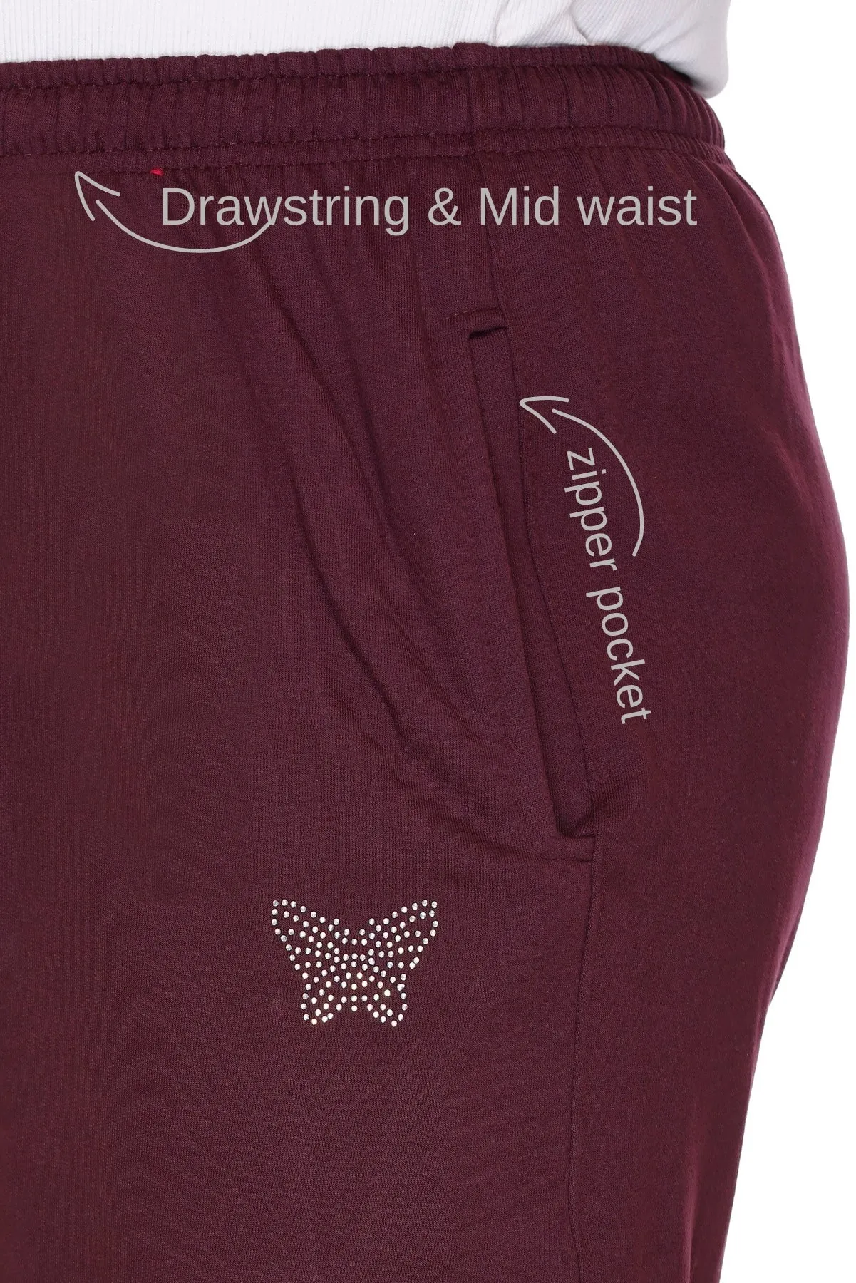 Winter Wear Cozy Fleece Track Pants - Wine