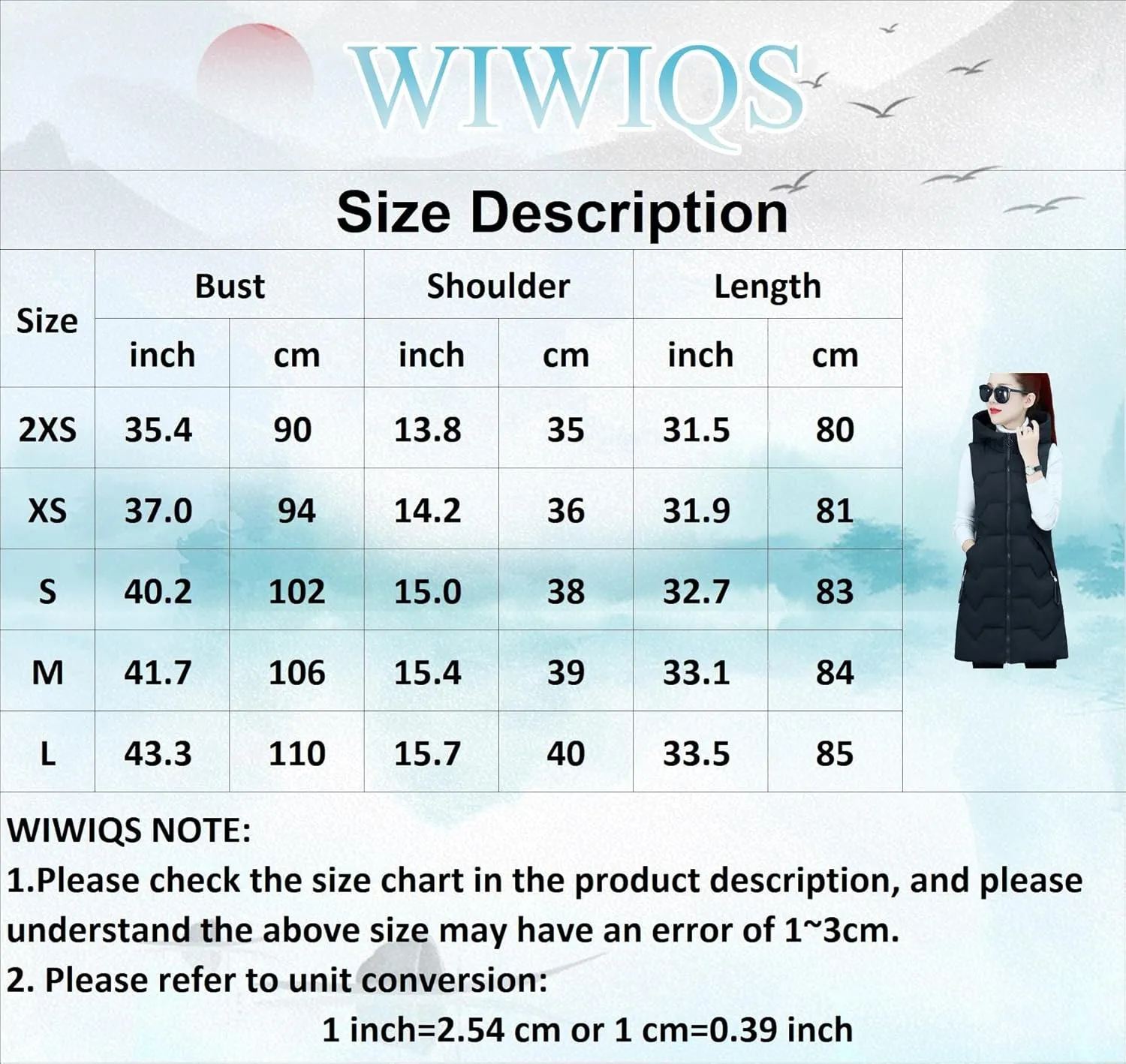WIWIQS Women's Winter Sleeveless Hoodies Vest Solid Color Slim Fit Warm Coat with Pockets