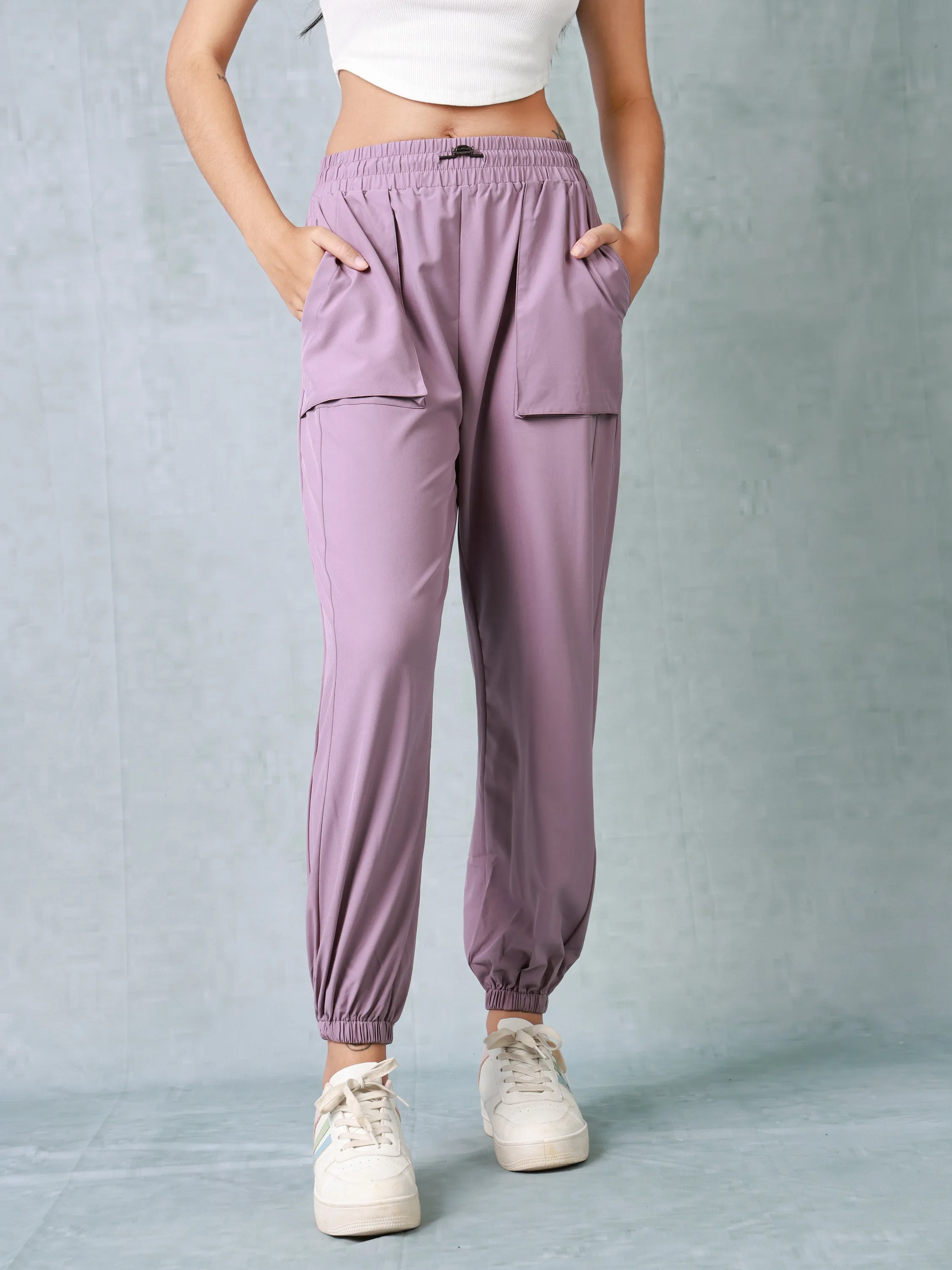 Women Purple Comfort Fit Track Pants