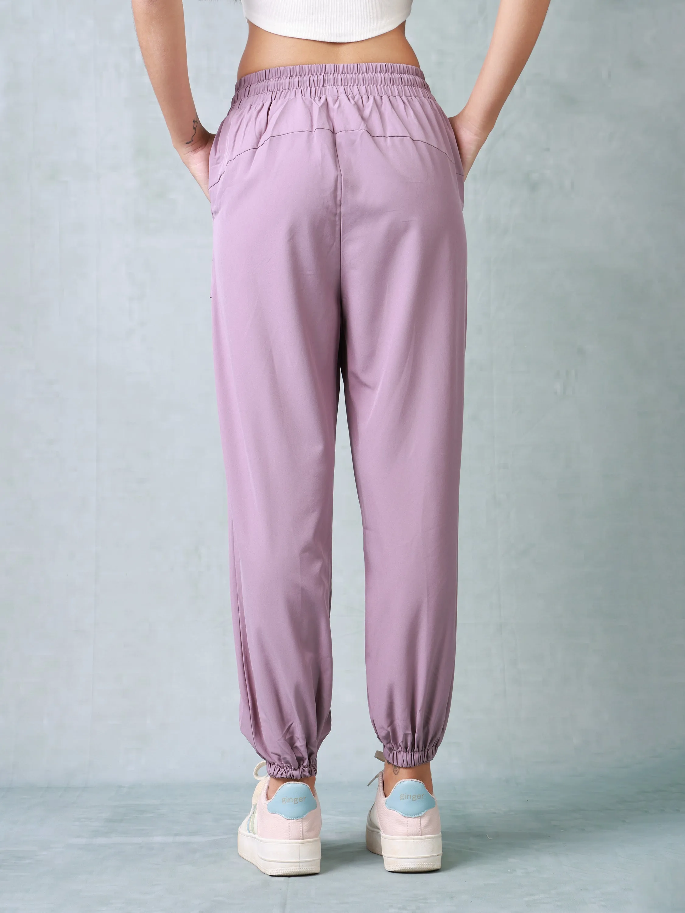 Women Purple Comfort Fit Track Pants
