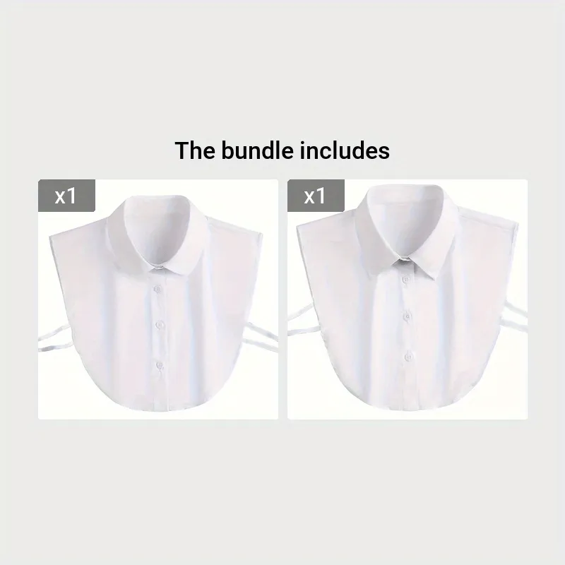 Women's Minimalist Detachable Half-Shirt Collar