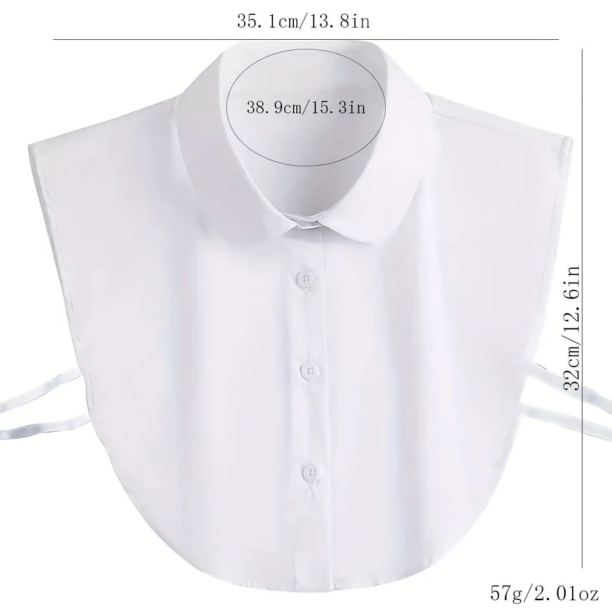 Women's Minimalist Detachable Half-Shirt Collar