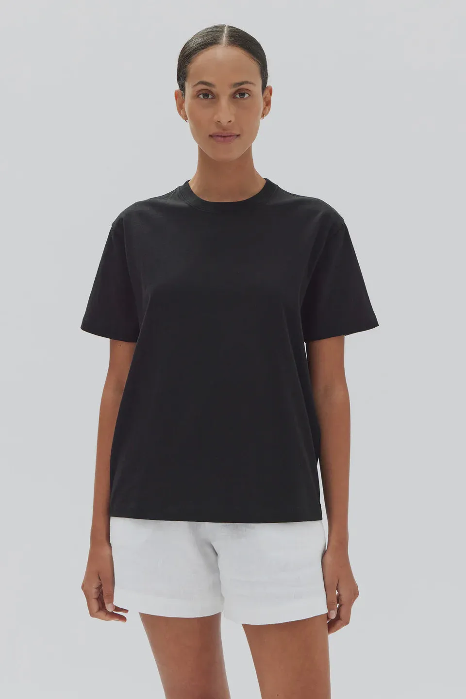 Womens Organic Base Tee Black