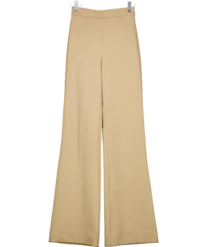 ZARA Beige Stretch Flare Trousers UK XS