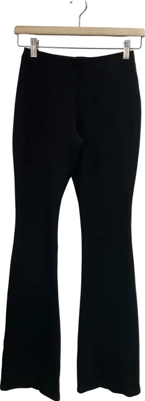 ZARA Black Stretch Flared Trousers UK S