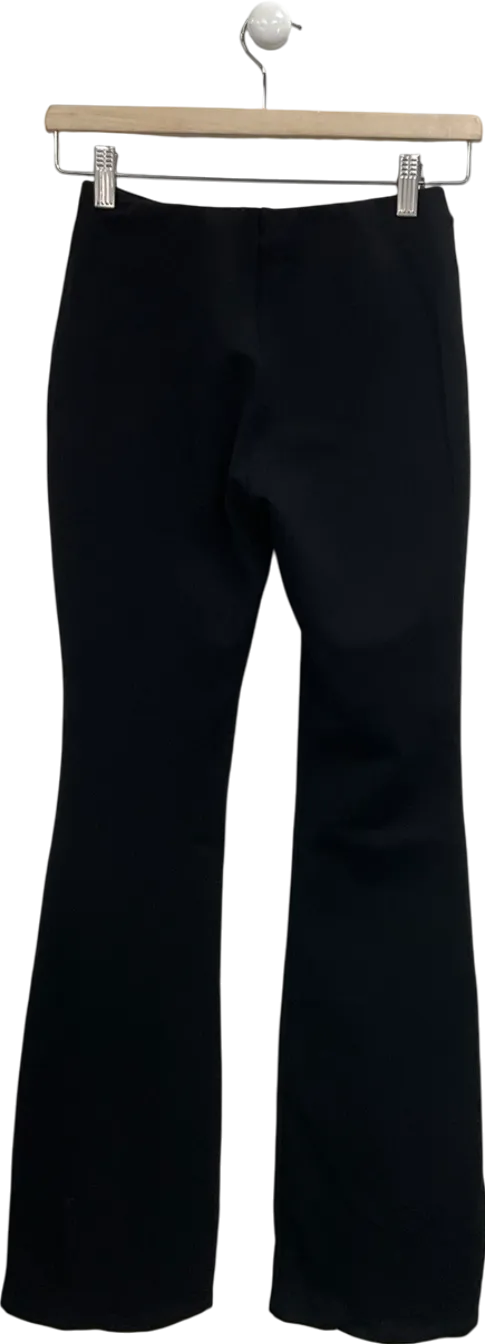 ZARA Black Stretch Flared Trousers UK S