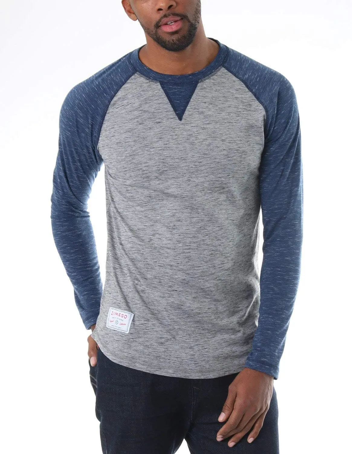 ZIMEGO Men's Long Sleeve T-Shirts Athletic Muscle Slim Fit Basic Tee