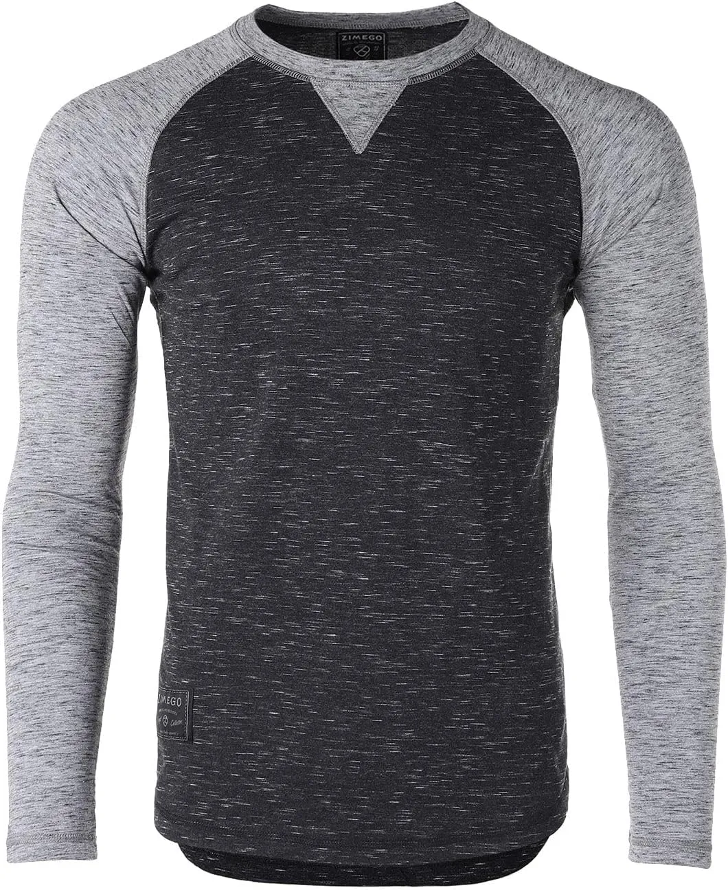 ZIMEGO Men's Long Sleeve T-Shirts Athletic Muscle Slim Fit Basic Tee