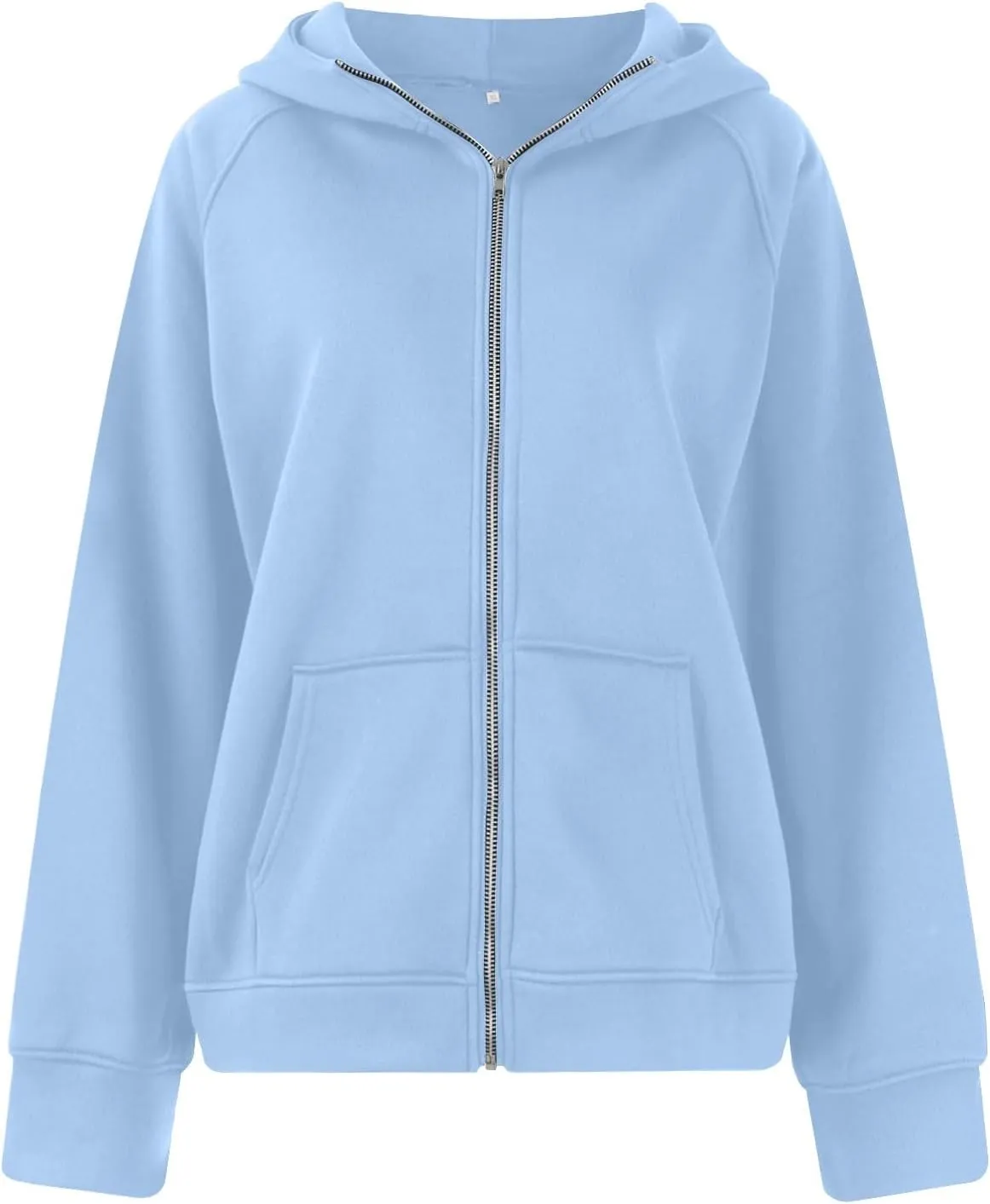 Zip Up Hoodie Women Comfy Warm Fleece Jacket Oversized Sweatshirt Thumb Hole Workout Winter Jackets Coat with Pocket